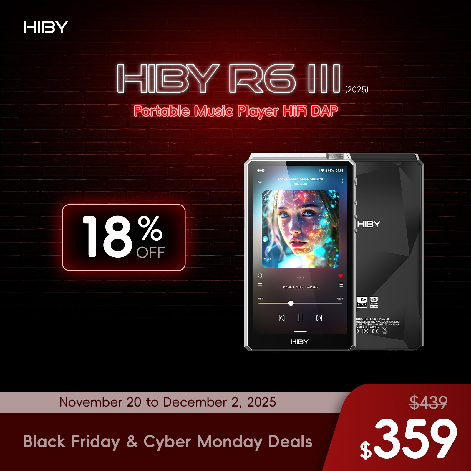 HiBy R6 III 2025 - Portable Music Player HiFi DAP