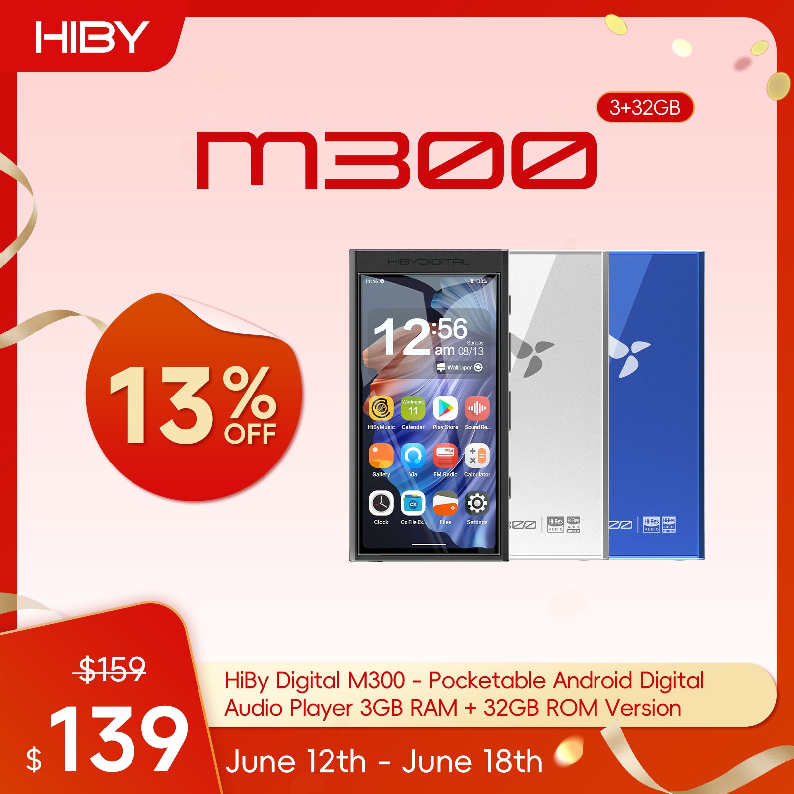 HiBy Digital M300 - Pocketable Android Digital Audio Player