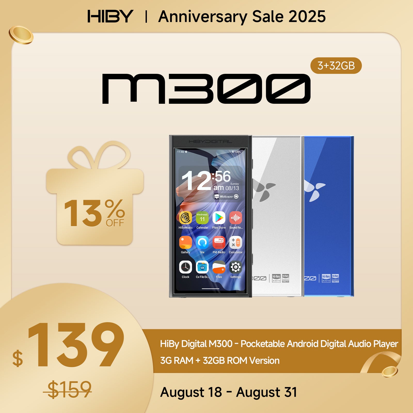 HiBy Digital M300 - Pocketable Android Digital Audio Player