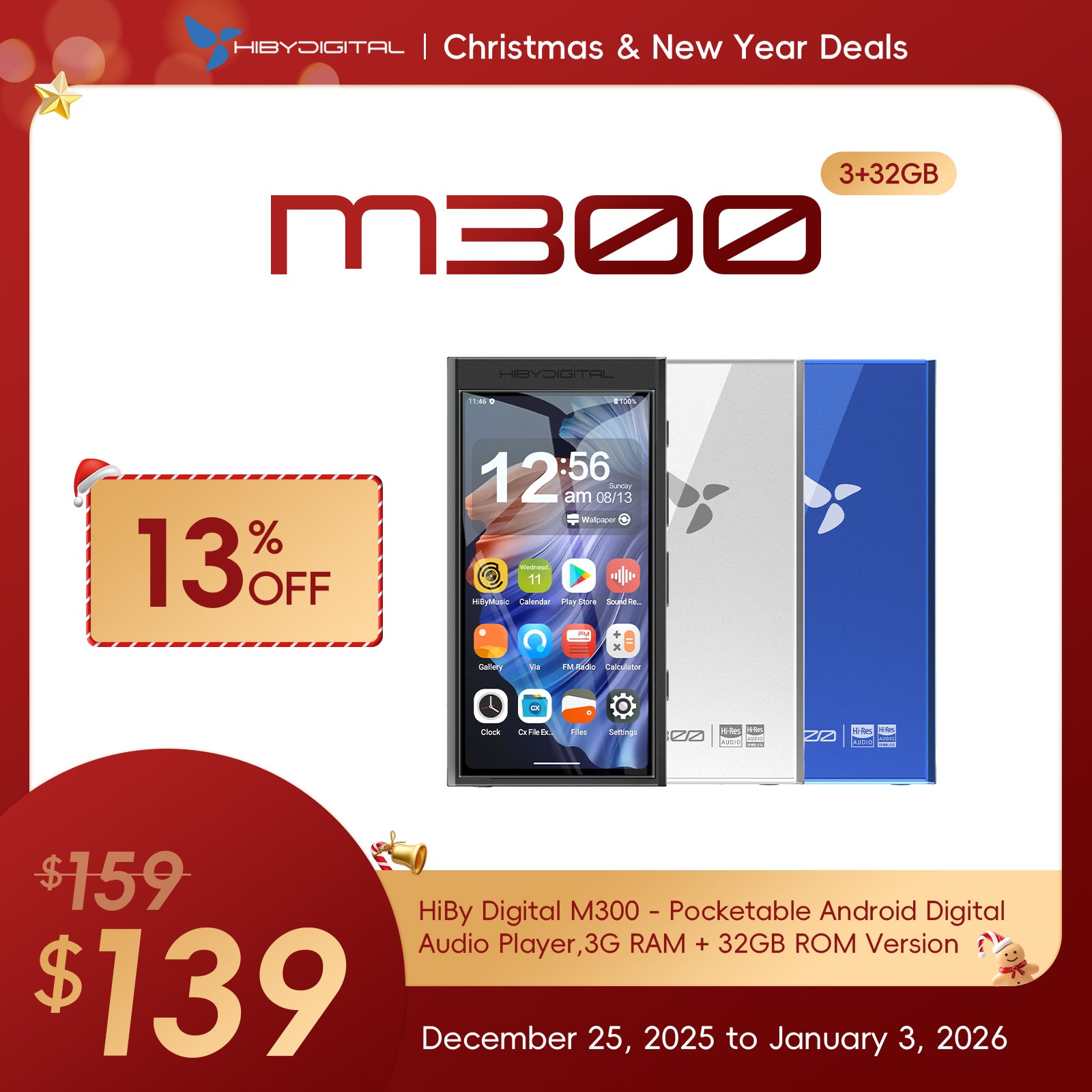 HiBy Digital M300 - Pocketable Android Digital Audio Player