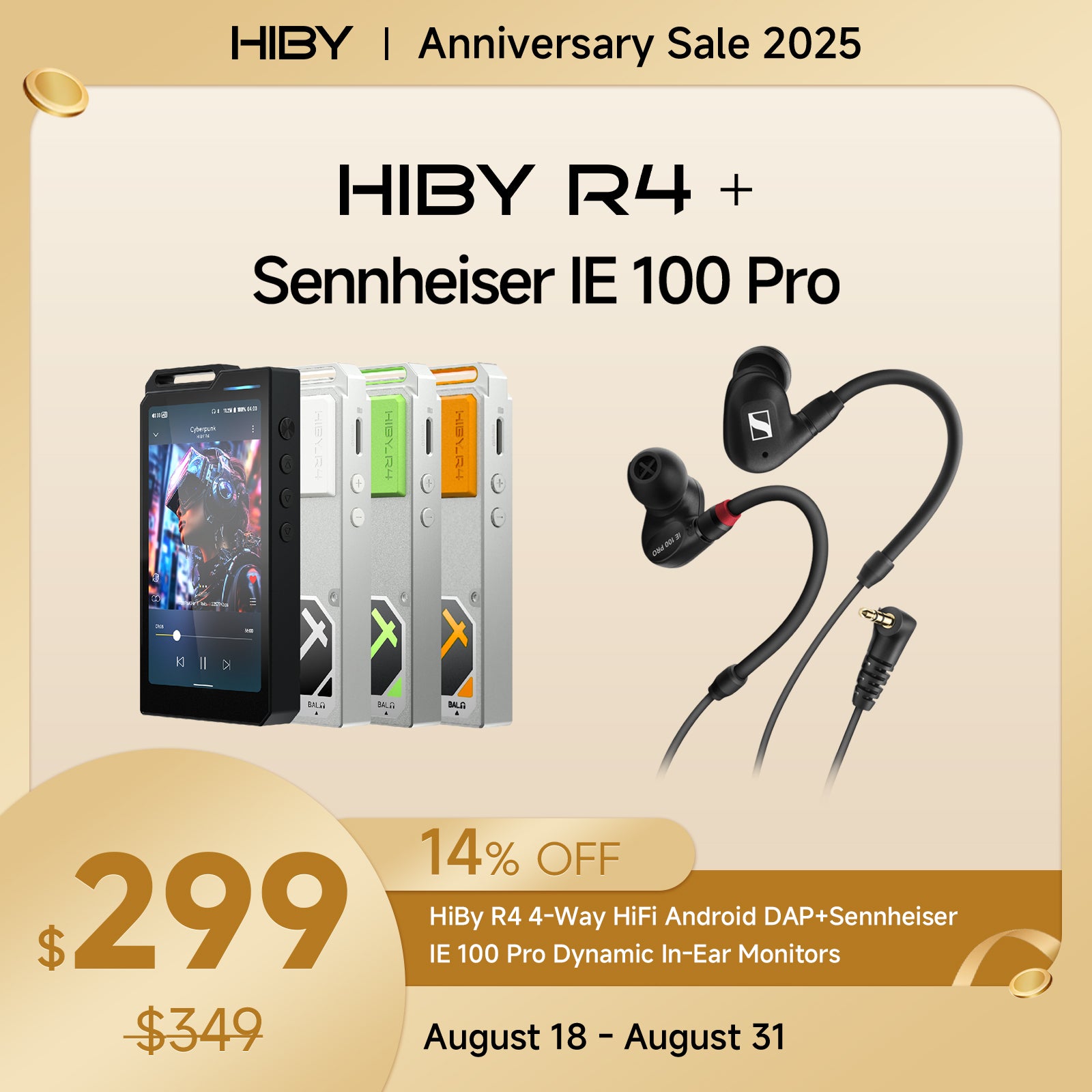 HiBy R4 + Sennheiser IE 100 Pro