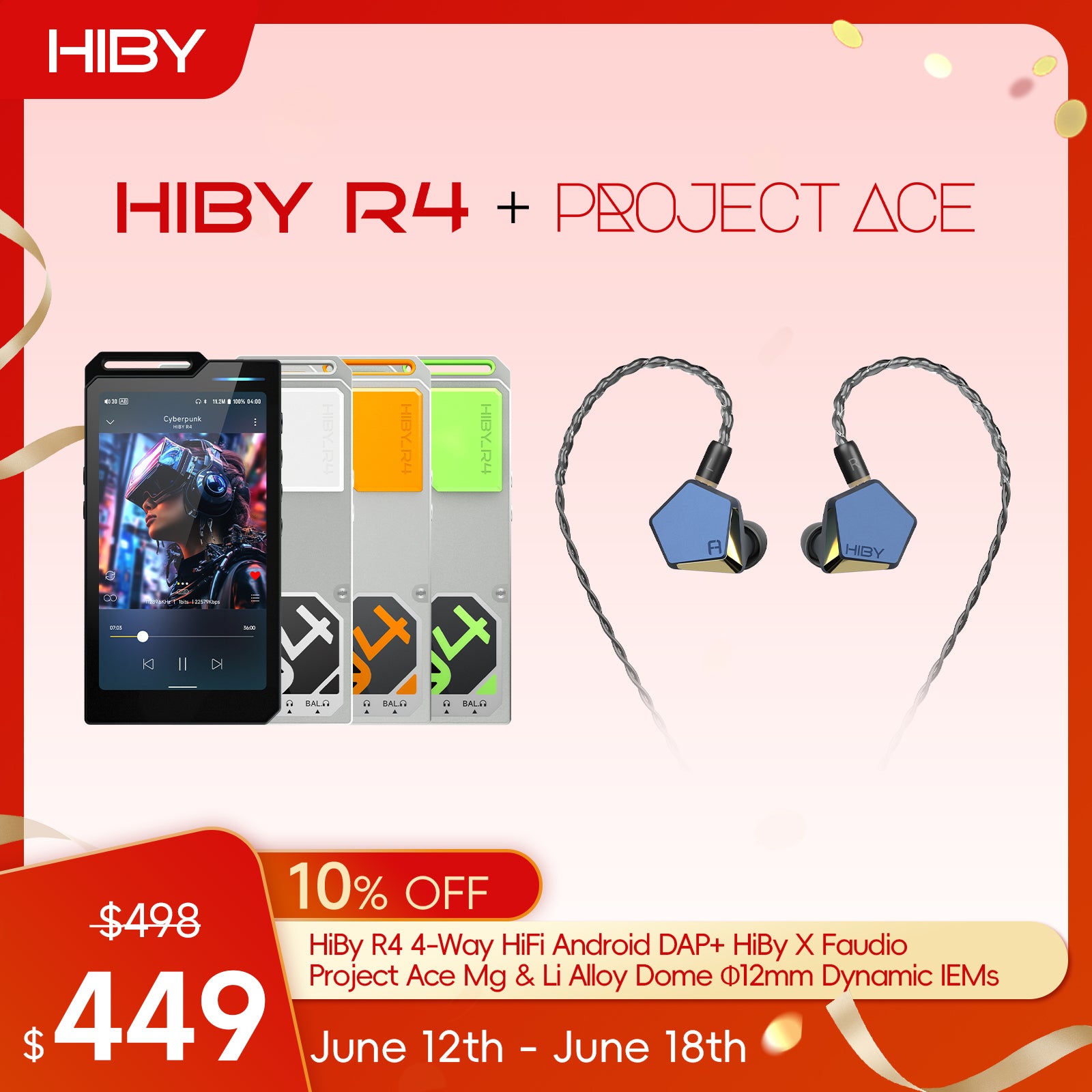 HiBy R4 - 4-Way HiFi Android DAP