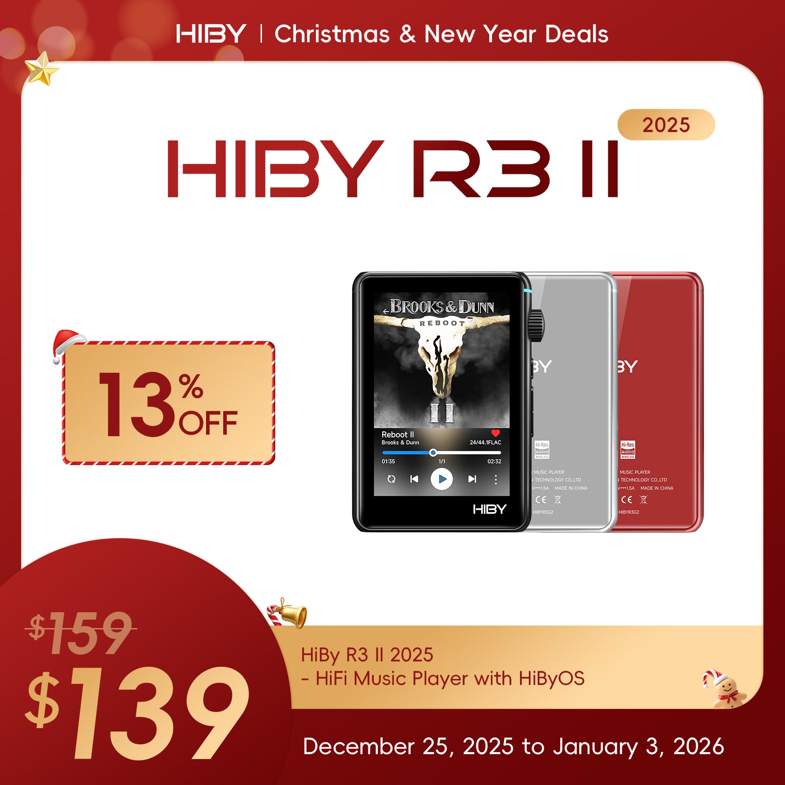 HiBy R3 II 2025 - HiFi Music Player with HiByOS
