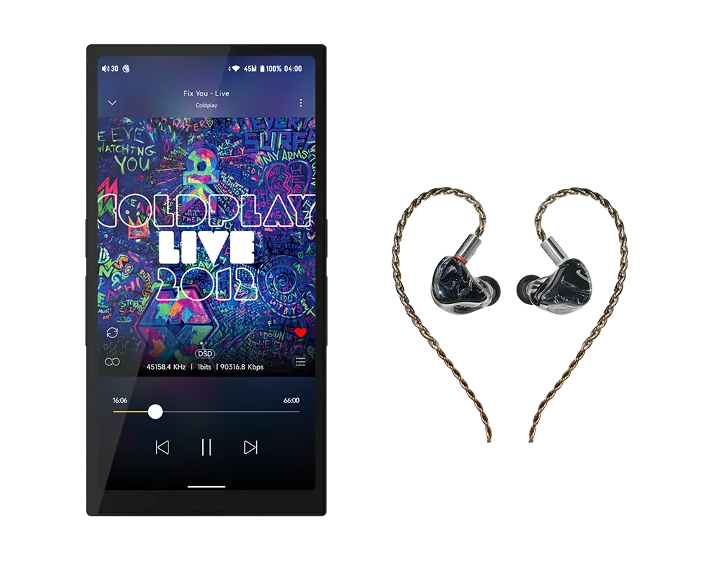 HiBy R6 Pro II - Lossless HD Music Player Hi-Res Portable DAP and IEM Earphones