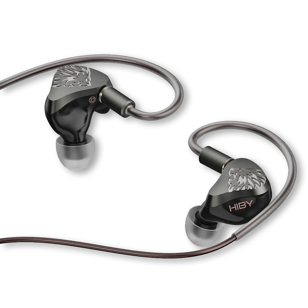 HiBy Yvain Medium-end 3-way 4-Driver Enclosed Reference IEM Earphones.