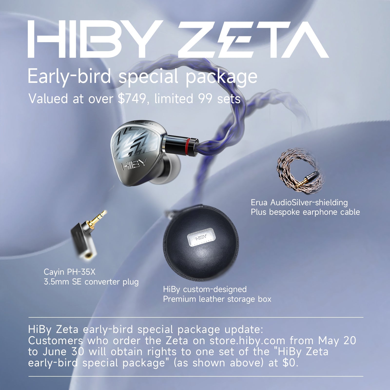 HiBy Zeta High-end Flagship Tribrid IEM Earphones with 9 Drivers per side 6