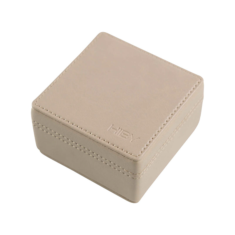 Square leather organizer BX04 HiBy | Make Music More Musical Beige