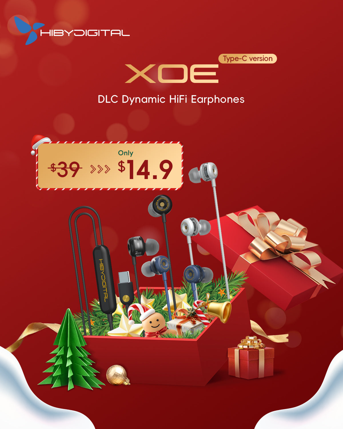 HiBy Digital XOE - DLC Dynamic HiFi Earphones
