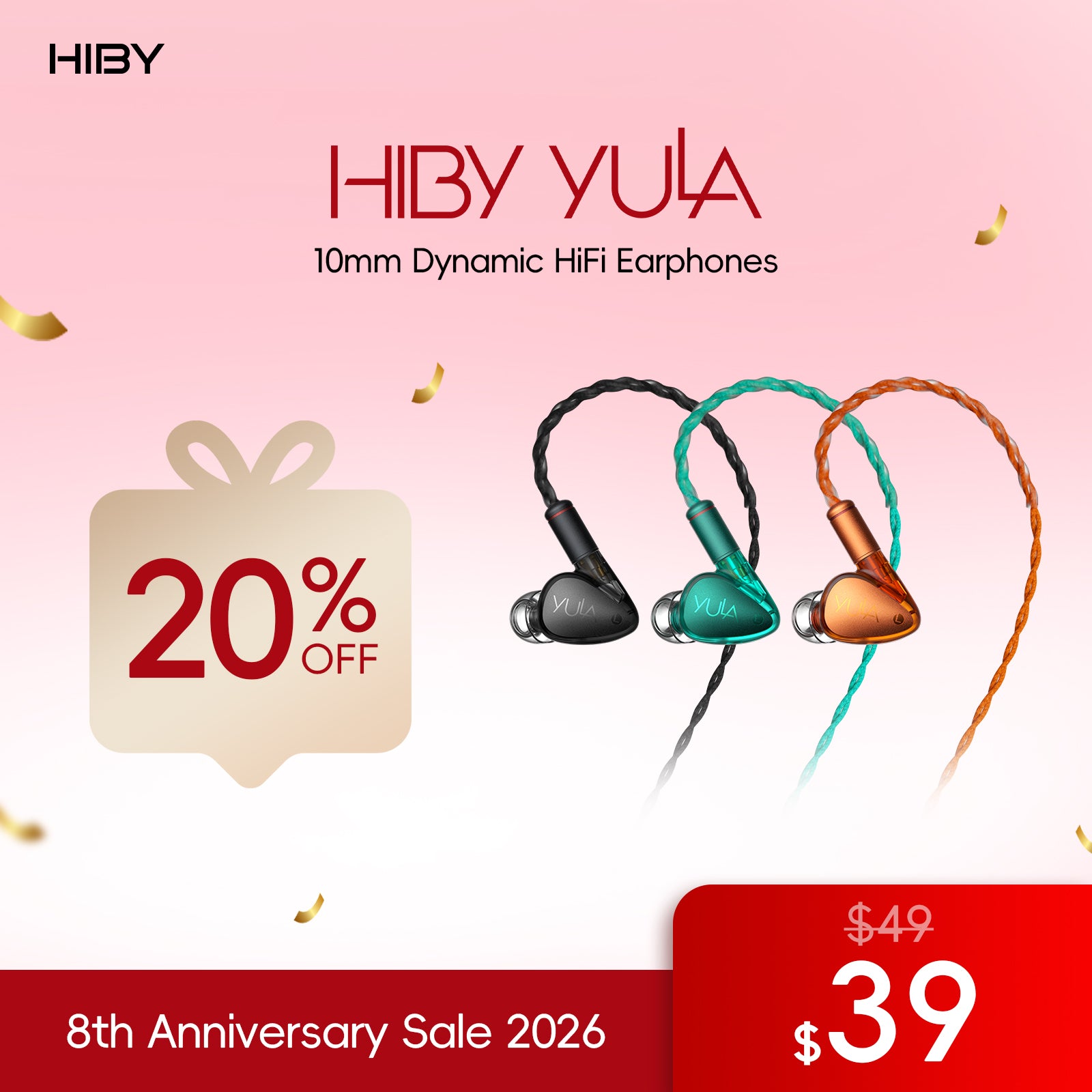 HiBy Yula - 10mm Dynamic HiFi Earphones
