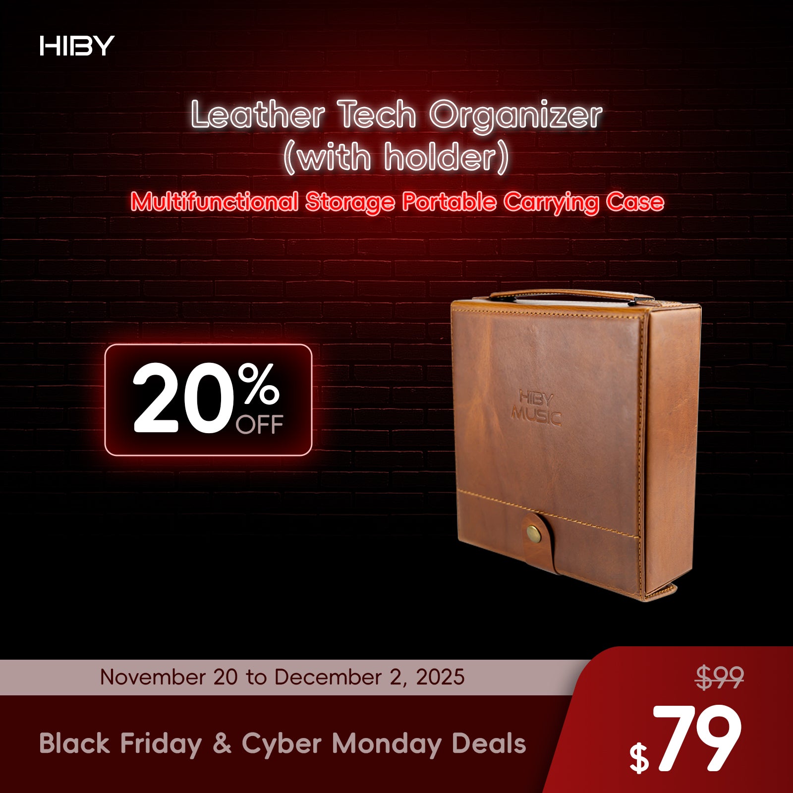 Leather Tech Organizer