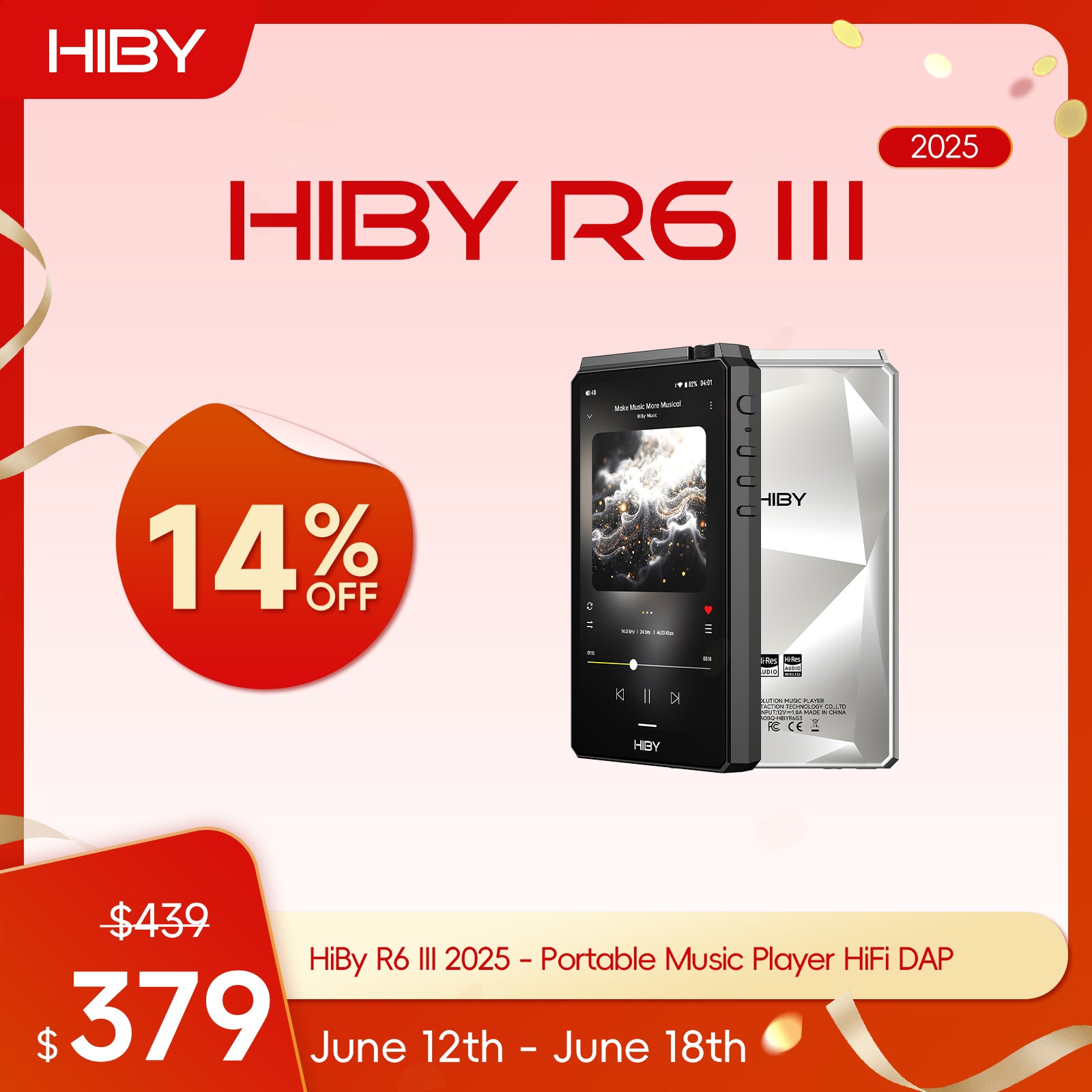 HiBy R6 III 2025 - Portable Music Player HiFi DAP