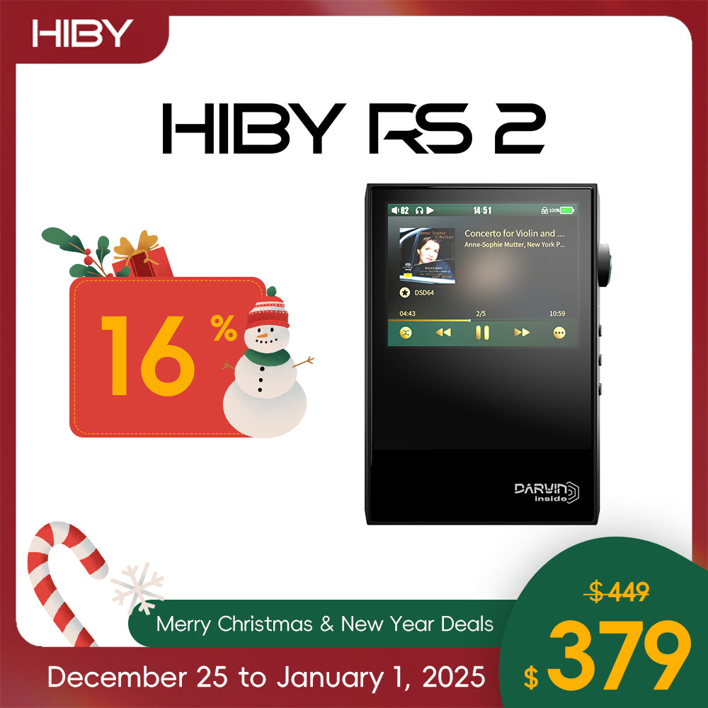 HiBy RS2 - HiFi Audio Player Medium-end DAP with Darwin Architecture