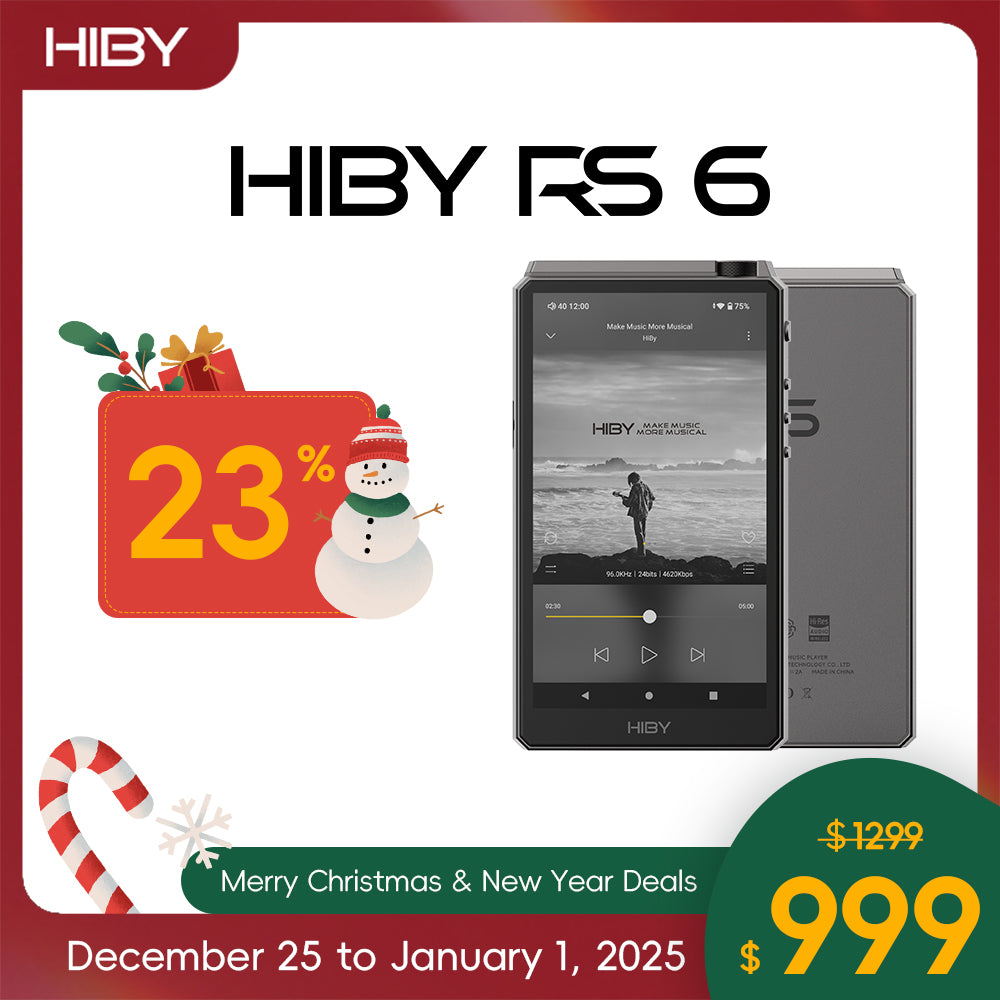 HiBy RS6 - Hifi Audio Player with 1080p Display & Open Android OS