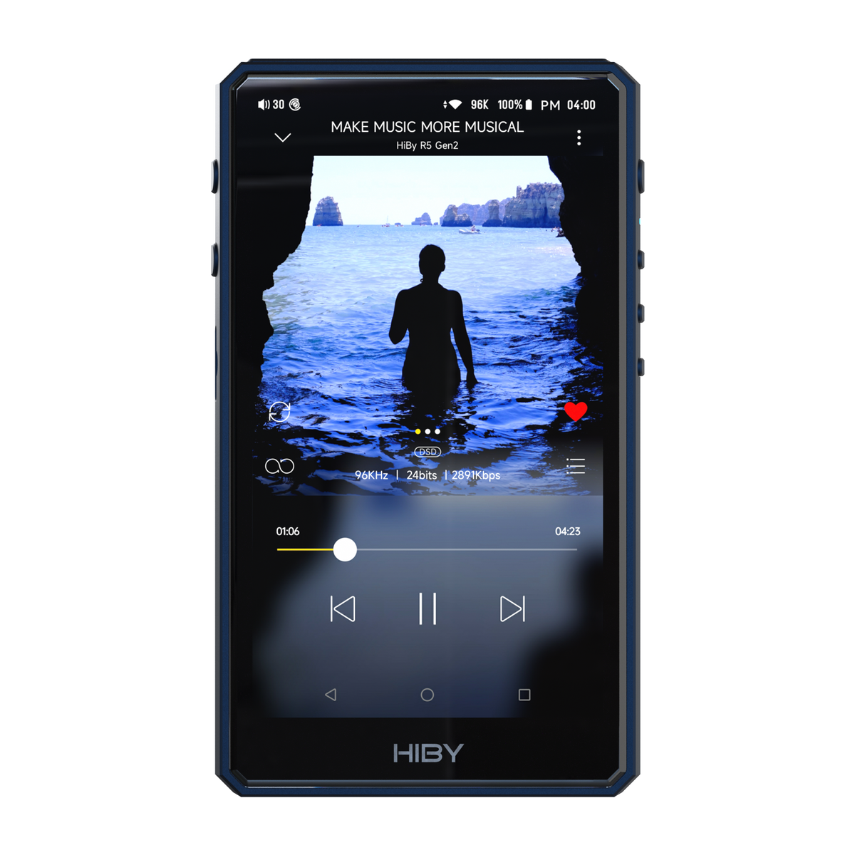 HiBy R5 II - Hi-Res Audio Player Medium-end Android DAP - Black / + Hela  Earphones