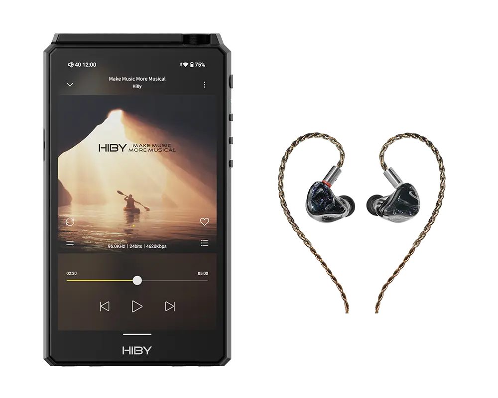 Hiby R6 III - Portable Music Player Hifi DAP HiBy | Make Music More Musical Black-Crystal6-II