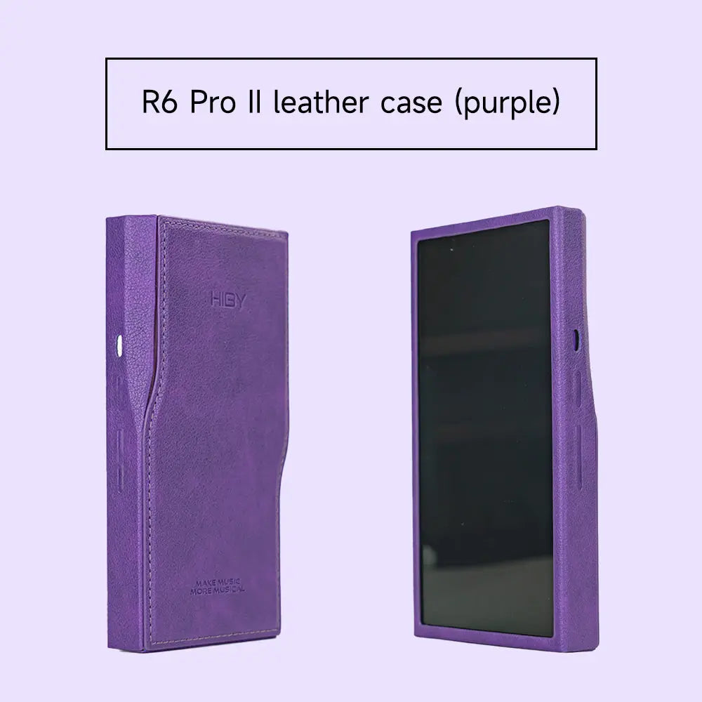 R6 Pro II leather case HiBy | Make Music More Musical Purple