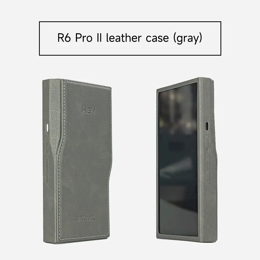 R6 Pro II leather case HiBy | Make Music More Musical Gray