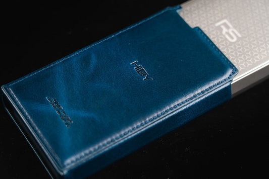 RS8 leather case HiBy | Make Music More Musical Blue