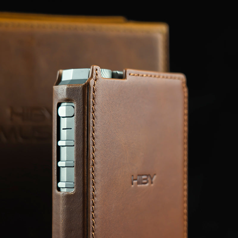 RS8 leather case HiBy | Make Music More Musical Brown