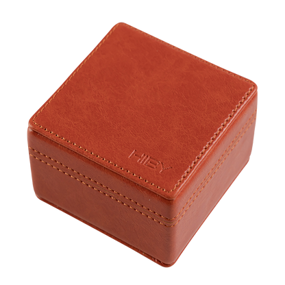 Square leather organizer BX04 HiBy | Make Music More Musical Orange