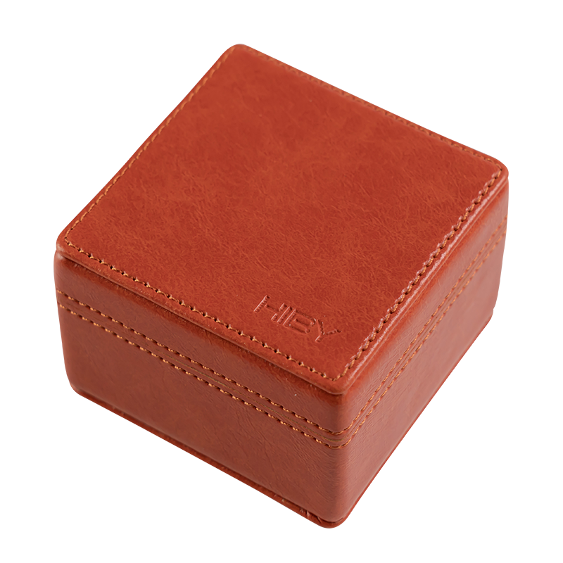 Square leather organizer BX04 for HIFI electronics - RED